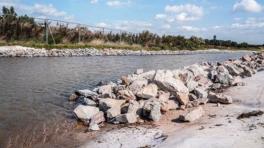 Primer sa objekta ugrađenog geotekstila