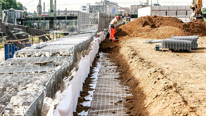 Primer ugradnje geomreže u potpornom zidu 