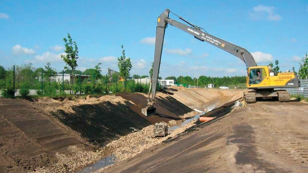 Primer ugrađenog sistema za zaštitu od erozije unutar korita reke ili kanala